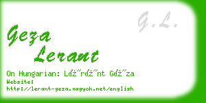 geza lerant business card